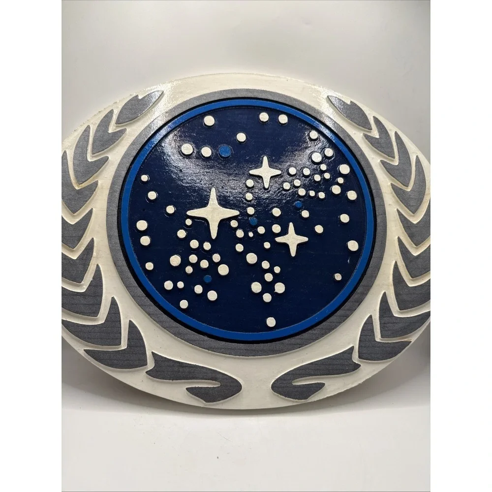 United‎ Federation of Planets Wooden Sign Decor Hanging 3D 13.5